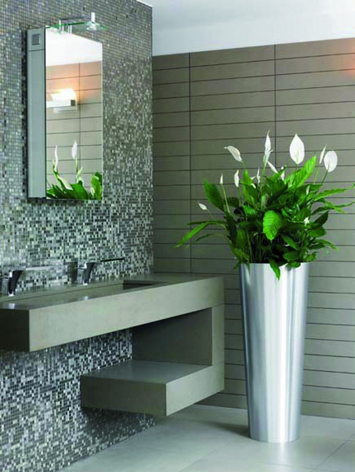 Edelstahlvasen mit blühenden Spatiphyllumpflanzen ergänzen das edle Interieur http://www.linea-futura.de/wp-content/uploads/2011/07/Primus-Aluminium2web-723x960.jpg