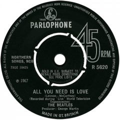 Plattenlabel Beatles - All you need is love